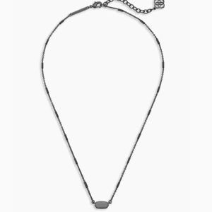 Kendra Scott Fern Pendant Necklace In Gunmetal